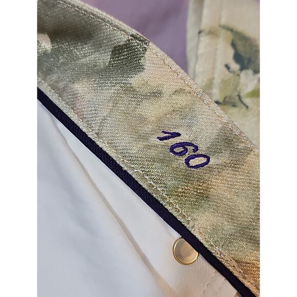 Ralph Lauren Purple Label 160 Slim Floral Denim Pant Womens 25 Yellow - Picture 14 of 14